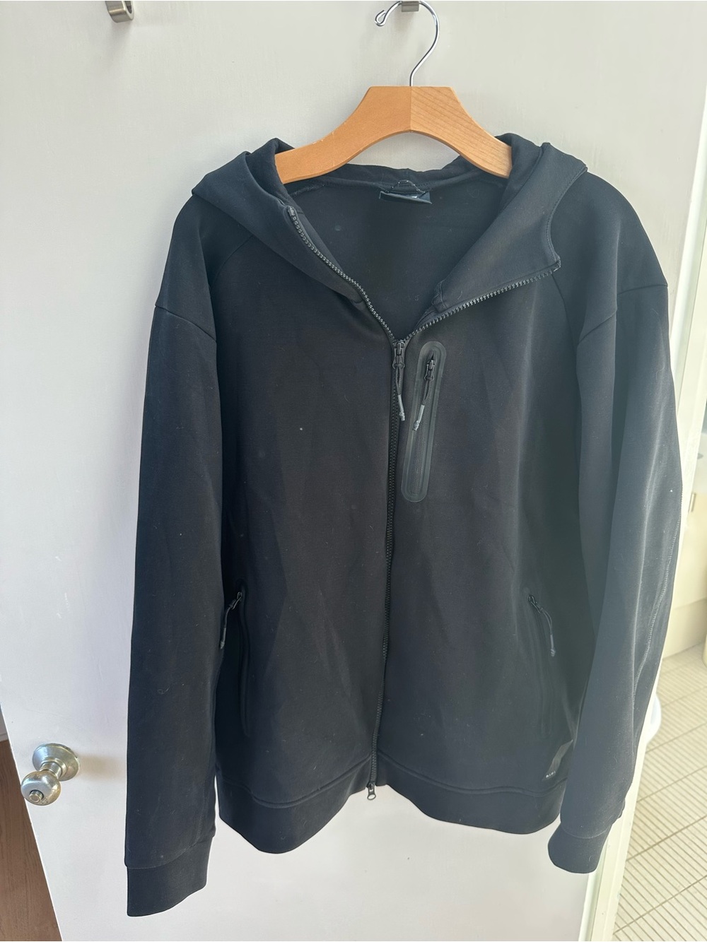 Zara Black Men's Zip-Up Hoodie Sweater